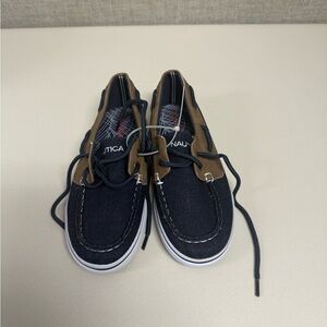 Nautica Denim and Tan Boat Shoes